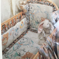 Cross stitch Baby quilt and crib set! Pattern book and quilts