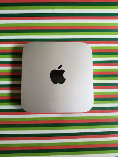 This is an Apple Mac Mini desktop computer, perfect for basic computing needs in a compact package....