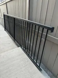 Black Aluminum Deck Railing Section (12 Feet)