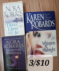 3/$10:  3 adult fiction books - romance. SECRETS BY NIGHTFALL in