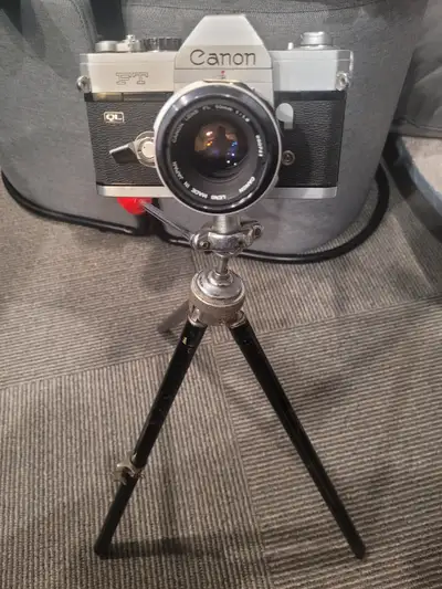 WANTED SELL 1960s CANON CAMERA WITH CASE & TRIPOD, View more