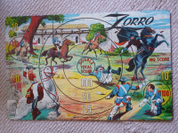 Zorro tin target board - mid 1950's - Disney collectable