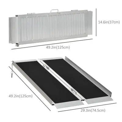 4' /5’ Portable Wheelchair Ramp Aluminum, View more