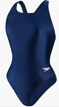 Navy Blue Girls Speedo Bathing Suit Size 8