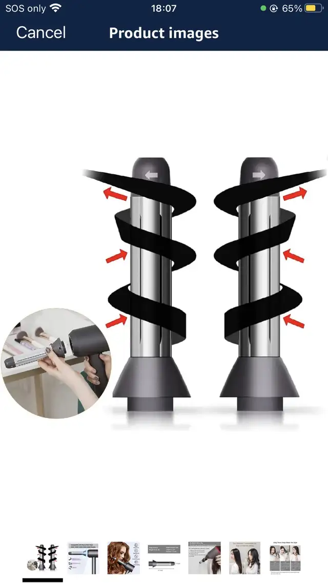 NEW Hair Curler for Hair Dryer Hair Curler Compatible with H in General Electronics in Markham / York Region - Image 3