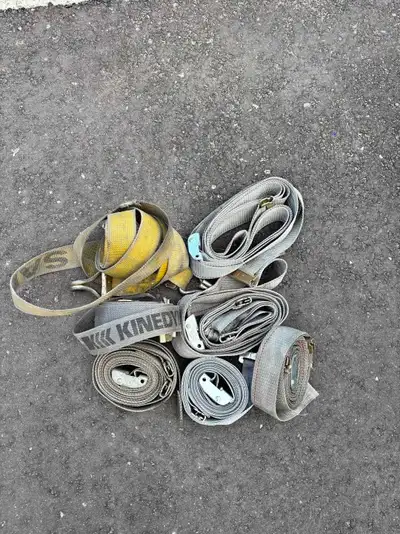 TRAILER STRAPS FOR RAILS IN TRAILERS , CAN BE ADJUSTED TO ANY SIZE SMALLER THOUGH, MOST USED ONCE OR...