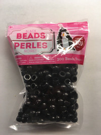 288 black plastic beads