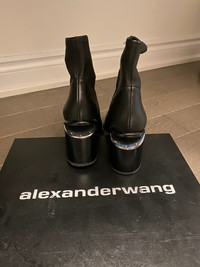 Alexander Wang Anna Stretch Bootie with rhodium