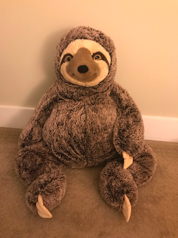 Stuffed animal sloth toy large size in Toys in Burnaby/New Westminster