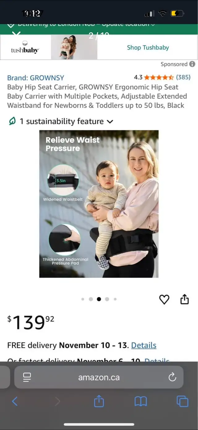 Grownsy Baby Carrier in Strollers, Carriers & Car Seats in London - Image 3