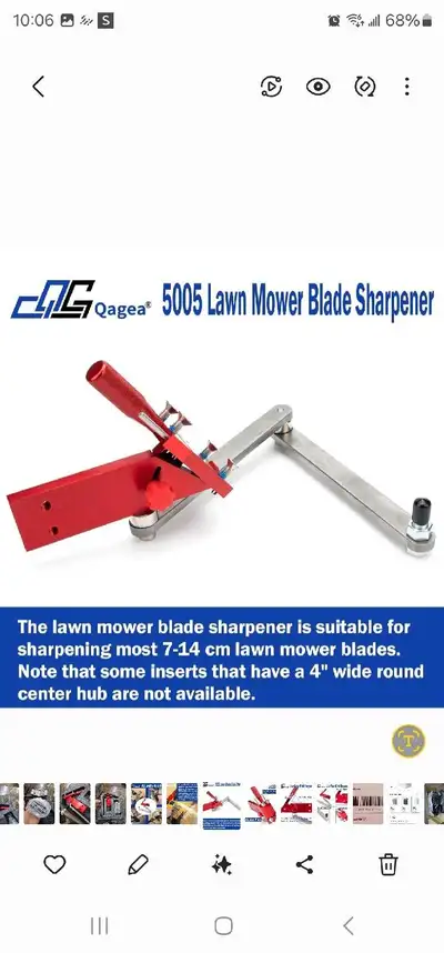 Qagea Sharpener Model 5005 Red Lawn Mower Blade Sharpener 15°-45, View more