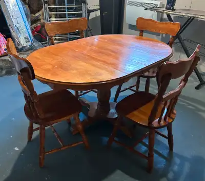 Wooden Dining Table + 4 Chairs, View more