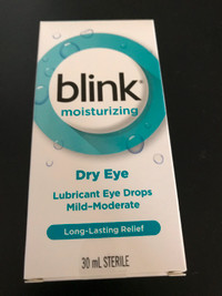 NEW Blink Moisturizing Lubricant Eye Drops (30mL)