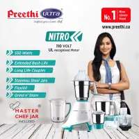 PREETHI MIXER GRINDER AVAILABLE AT ANGEL ELECTRONICS MISSISSAUGA