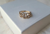 24k Gold plated sterling silver ring, size 6