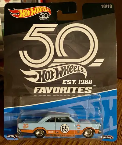 Mint card Hot Wheels 50th Anniversary Gulf Edition 65 Ford Galaxie 500