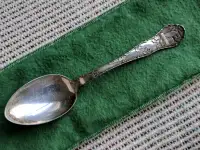 Silver Plated Spoon with a Cabin