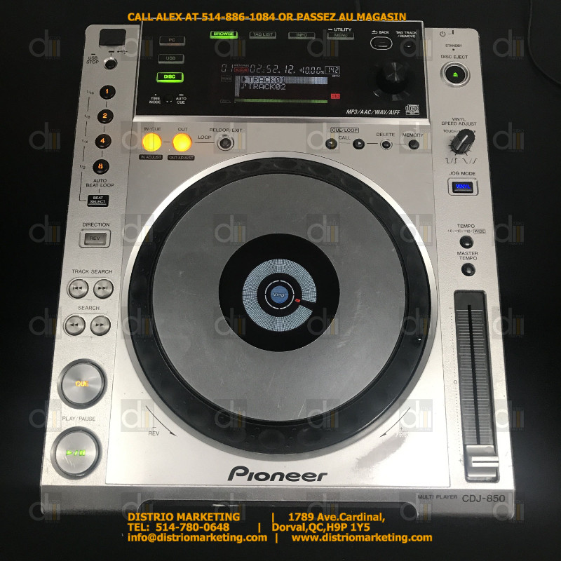 Pioneer CDJ-850-W DJ Digital Media Player DJ Player Silver, used for sale  