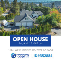 Open House Saturday, April 13 from 9am to 5pm
