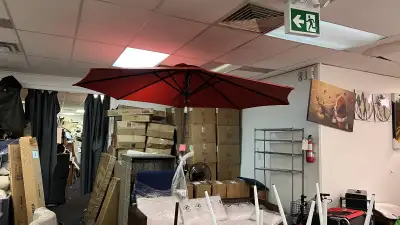 Extra $10 off, 9ft Patio Umbrella  tilted Umbrella with Push, View more