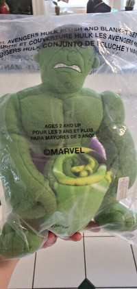 Brand new Incredible Hulk and blanket!