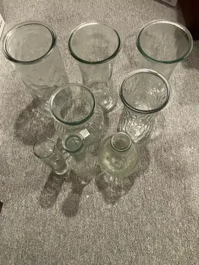 Assorted Glass Vases- 12, View more
