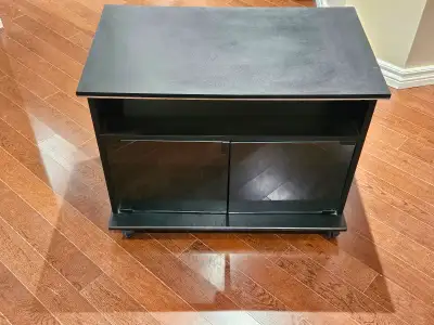 Media/TV Stand with Glass Doors/Casters, View more