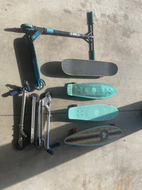 Skateboard, longboard, penny boards, and scooters