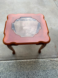 Solid wood end table