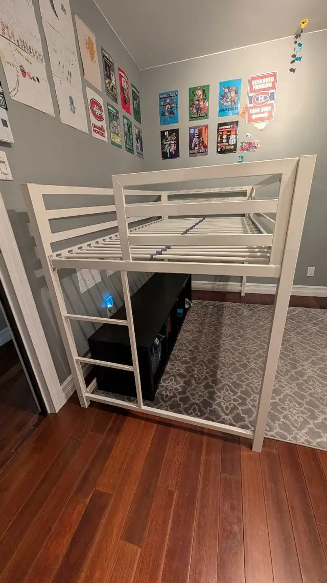 150$  #1 Lit simple mezzanine metal complet (déjà démonté) excel in Beds & Mattresses in Longueuil / South Shore - Image 7