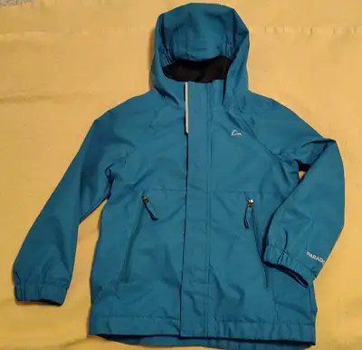 Sharp blue Paradox fall/spring jacket. Polyurethane coated 100% polyester outer shell for rainy days...