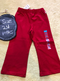 Children's Place Girls  RED Yoga pants- NWT - 24 mths