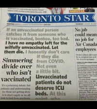 Looking for a copy of toronto star august 26 2021