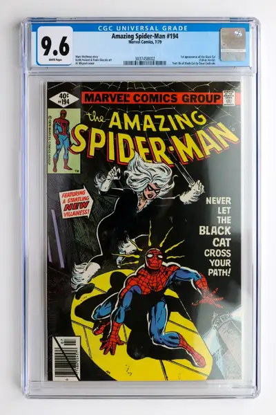 Amazing Spiderman 194 (1st Black Cat) in CGC 9.6 White pages, View more