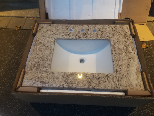 Brand new countertop with undermount sink 30 inches  in Plumbing, Sinks, Toilets & Showers in Mississauga / Peel Region