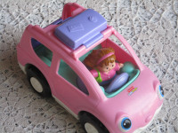 Fisher Price Little People Family SUV Pink Car w/ Figures