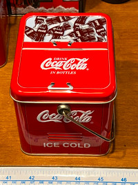 Coca-Cola Brand Cooler Tin Drink Coca-Cola In Bottles Ice Cold
