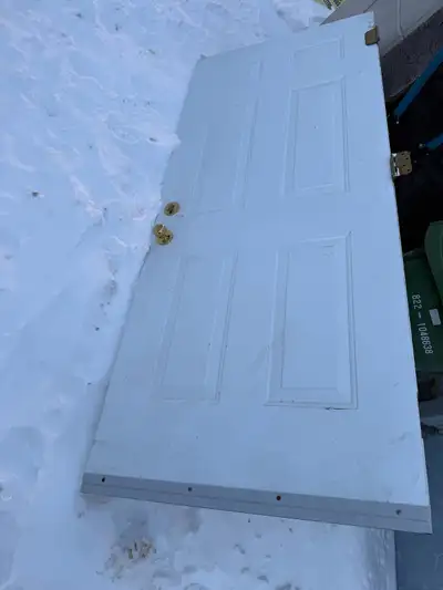 exterior door -- 34x80 white metal door , View more