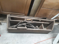 Antique  tool tray with tools.
