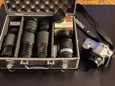 Pentax istD S with various lenses, View more