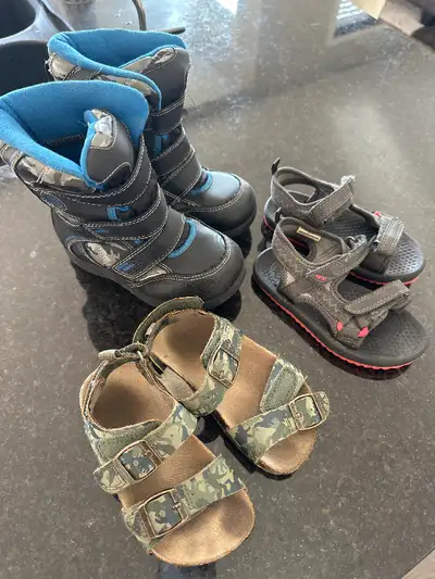 Toddler size 8 boots, shoes, sandals (7 pairs), View more