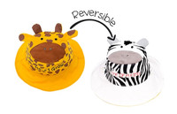 Reversible Kids & Toddler Sun Hat - Giraffe & Zebra Stock# 9353