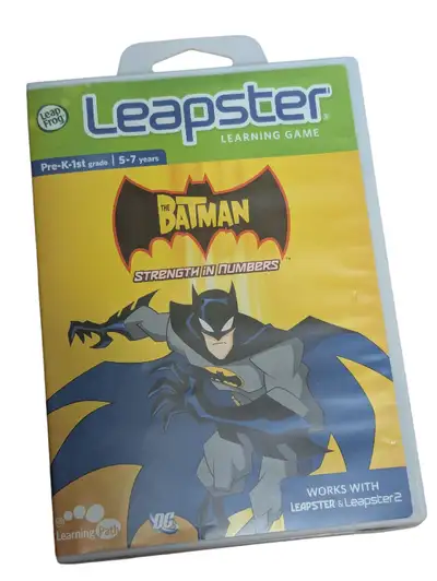 USED Leap Frog Leapster The Batman Strength in Numbers Learning Game Pre-K to 1st 5-7YEARS WORKS WIT...