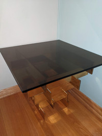 3 Antique Handmade Glass-top Tables