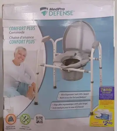 NEW MedPro Commode, Extra Wide Ergonomic Seat, 60.00, View more