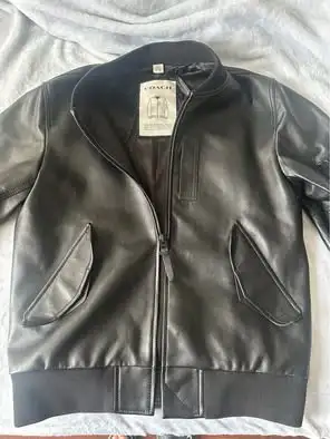 Coach Leather Bomber Jacket, View more