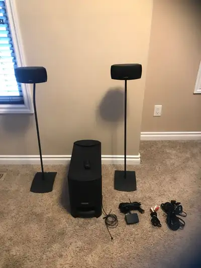 Bose Cinemate GS series II home theatre system in excellent condition, includes two speakers with st...