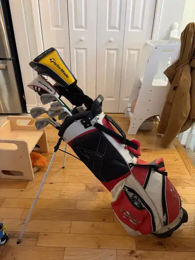 Used golf set with balls and tees, View more