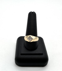 10KT Yellow & White Gold 0.25ct. Men's Diamond Wedding Ring $999