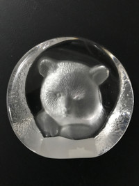 Crystal Bear Sculpture (Paperweight) by “Zajecar”